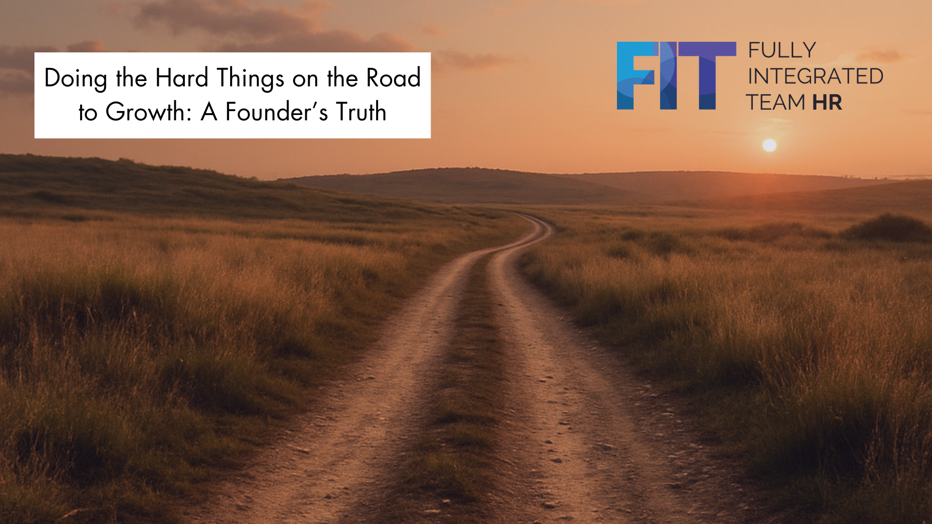 A winding dirt path at sunset symbolizing a founder’s leadership journey.